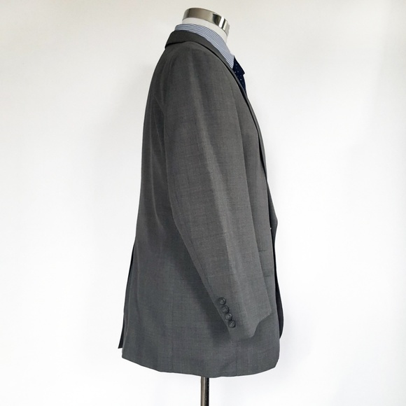 Hart Schaffner Marx Men's Solid Wool Suit 44S Gray - Picture 3 of 7